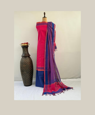 3 PC Mangalagiri Cotton Suit Material