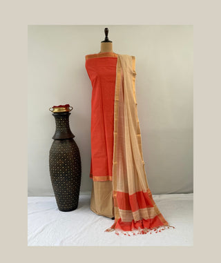 3 PC Mangalagiri Cotton Suit Material