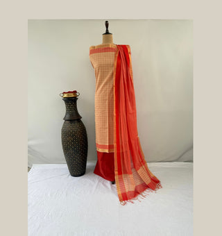 3 PC Mangalagiri Cotton Suit Material